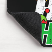 Ho Ho Baseball Elf Candy Cane Funny Christmas Srt Muismat (Hoek)