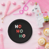 Ho Ho-Borden voor kerstpapier Papieren Bordje (Feest)