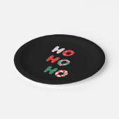 Ho Ho-Borden voor kerstpapier Papieren Bordje (Gekanteld)