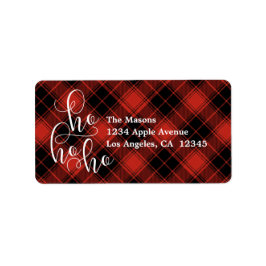 Ho Ho Buffalo Plaid Etiket