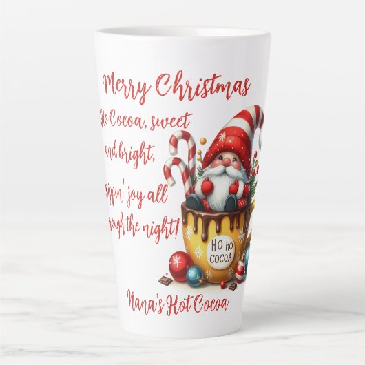 Ho Ho Cacao Kerstman Latte Mok (Voorkant)