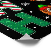 Ho Ho Cavalier King Charles Spaniel Dog Santa E Poster (Hoek)