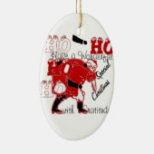 HO HO Een heerlijke kerst met dankbaarheid Keramisch Ornament (Rechts)