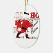 HO HO Een heerlijke kerst met dankbaarheid Keramisch Ornament (Links)