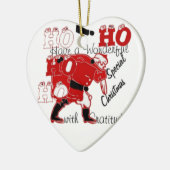 HO HO Een heerlijke kerst met dankbaarheid Keramisch Ornament (Links)