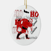 HO HO Een heerlijke kerst met dankbaarheid Keramisch Ornament (Rechts)