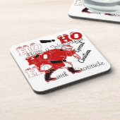 HO HO Een heerlijke kerst met dankbaarheid Onderzetter (Linkerzijde)