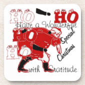 HO HO Een heerlijke kerst met dankbaarheid Onderzetter (Voorkant)