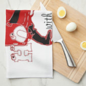 HO HO Een heerlijke kerst met dankbaarheid Theedoek (Quarter Fold)