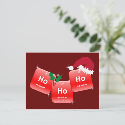 Ho Ho Elementaire kerstfotokaart (Staand voorkant)