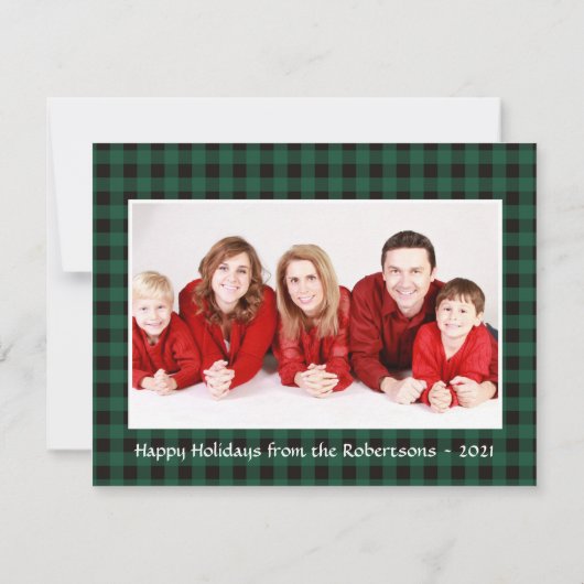 Ho Ho Elementaire kerstfotokaart (Achterkant)