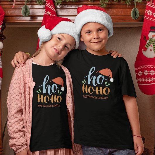 Ho ho familie kerst jongen T-shirt