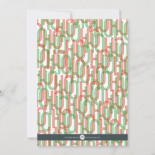 Ho Ho Feestdagen nodigen uit Kaart (Achterkant)