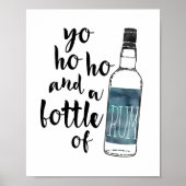 Ho Ho Fles of Rum | Art Print (Voorkant)