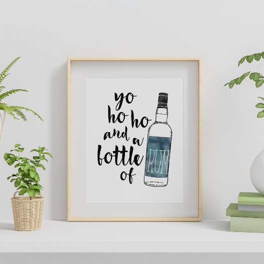 Ho Ho Fles of Rum | Art Print