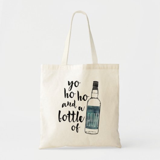 Ho Ho Fles Rum Canvas tas (Voorkant)