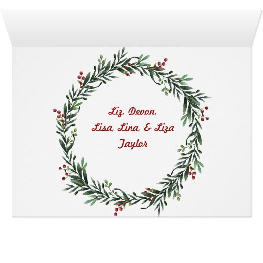 Ho Ho - Foto van het kind - Vroege kerstkaart (Binnen Horizontaal (Onder))