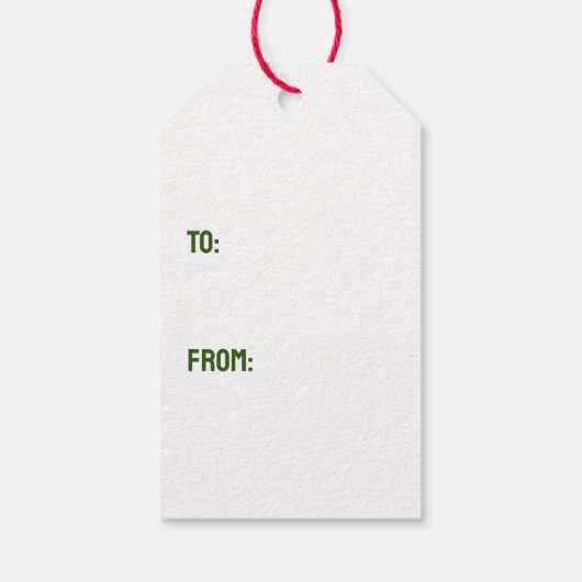 Ho Ho Franse Bulldog Vrolijk Kerstfeest Cadeaulabel (Achterkant)