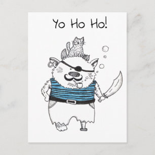 Ho Ho. / Funny Monster Pirate Briefkaart