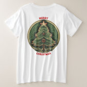 Ho ho geluk grote maat t-shirt (Design achterkant)