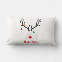 Ho ho grappige schattige moderne kerstman rendier  kussen