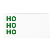 Ho Ho - groen blanco kerstretour-adres Etiket (Voorkant)