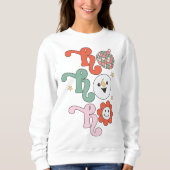 Ho Ho Groovy Disco Retro Christmas Trui (Voorkant)