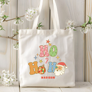 Ho Ho Groovy Vrolijk Kerstfeest Gepersonaliseerde  Tote Bag