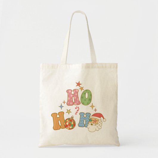 Ho Ho Groovy Vrolijk Kerstfeest Tote Bag (Voorkant)