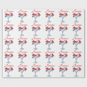 Ho Ho Hammered Cadeaupapier (Vlak)