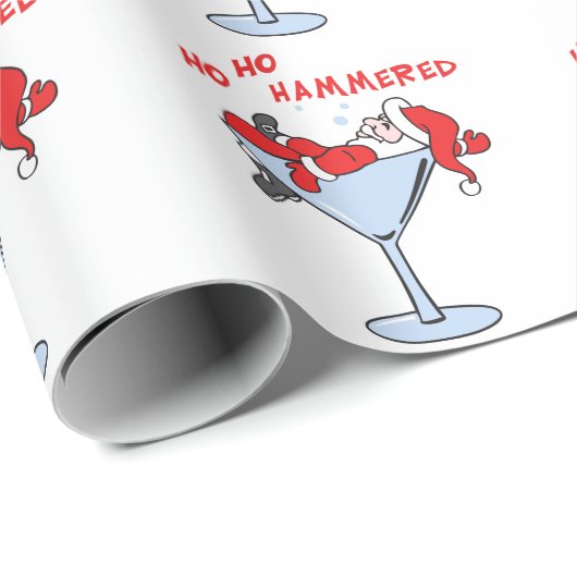 Ho Ho Hammered Cadeaupapier (Rol Hoek)