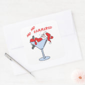 Ho Ho Hammered Vierkante Sticker (Envelop)