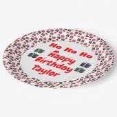 HO HO Happy Birthday Papieren Bordje (Gekanteld)