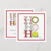 Ho HO Happy Holiday Kerstfeest Kaart (Voorkant / Achterkant)