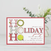 HO HO Happy Holiday, kerstfeest Kaart (Staand voorkant)