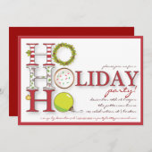 HO HO Happy Holiday, kerstfeest Kaart (Voorkant / Achterkant)