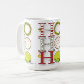HO HO Happy Holiday Kerstmis Koffiemok (Voorkant links)