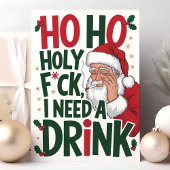 Ho Ho Heilige K*te Kerstmis Feestdagen Kaart
