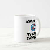 Ho Ho Heilige Koe bijna Kerstmis Koffiemok (Voorkant rechts)