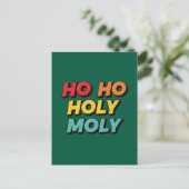 Ho Ho Heilige Moleste Kerstmis Briefkaart (Staand voorkant)