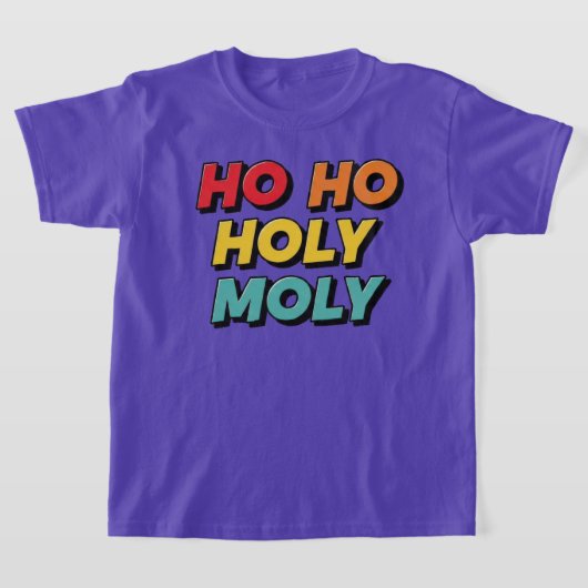 Ho Ho Heilige Moly Kerstmis T-shirt (Laagn)
