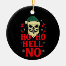 Ho Ho Hell No – Gotische Schedel Kerstman Kerstmis