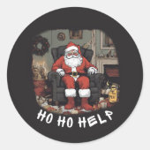 HO HO HELP HOARDER SANTA STICKER (Voorkant)
