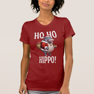 Ho Ho Hippo Christmas Humor Design T-shirt
