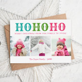 Ho Ho Ho | 3 Fotocollage Magnetic Holiday Card