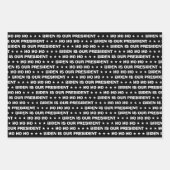 HO HO HO ĀĀBIDEN IS ONDER PRESIDENT Aangepast zwar Inpakpapier Vel (Voorkant)