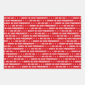 HO HO HO ĀĀBIDEN IS ONS PRESIDENT Aangepast rood. Inpakpapier Vel (Voorkant 2)