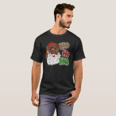 Ho Ho Ho African Santa Black Merry T-shirt (Voorkant volledig)