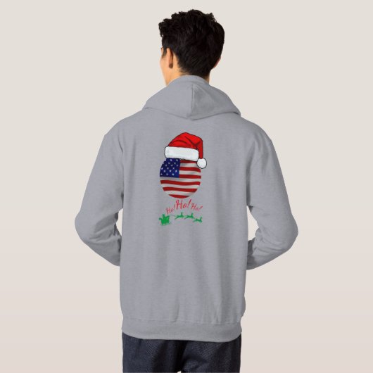 HO HO HO America Hoodie (Achterkant volledig)