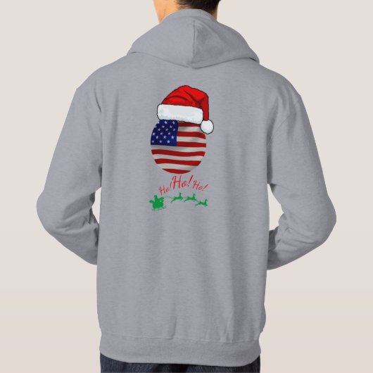 HO HO HO America Hoodie (Achterkant)